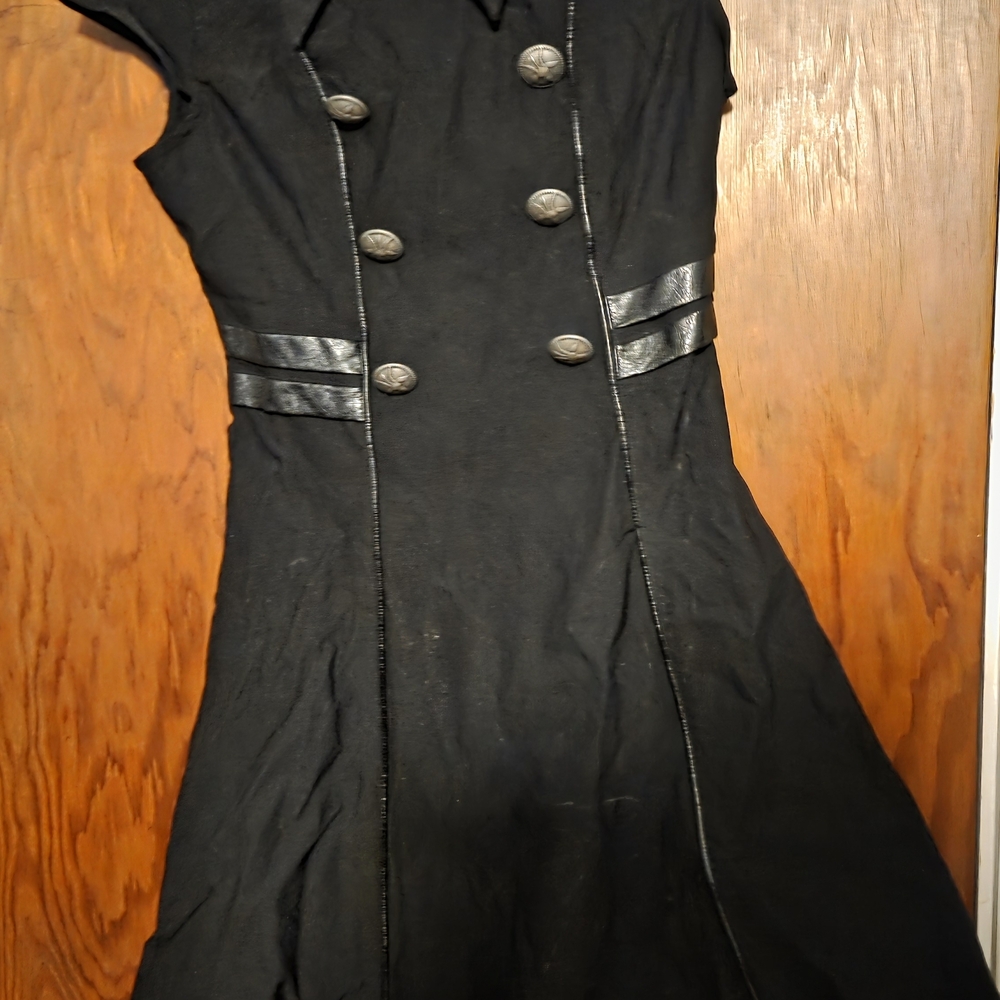 Killstar Black Mini Dress with Metallic Accents